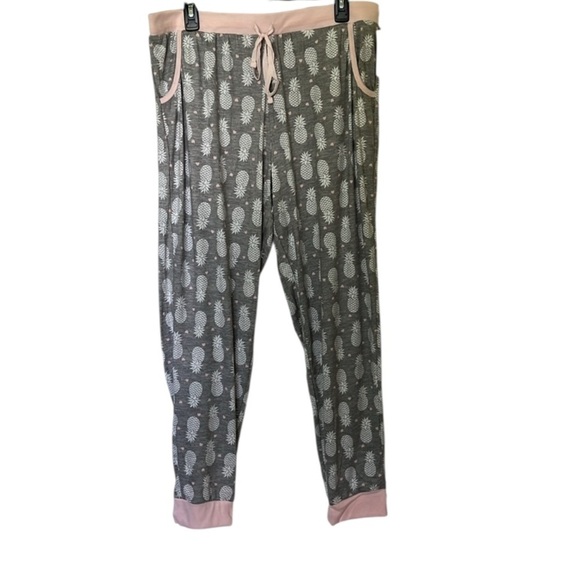 🆕 René Rofe Sleepwear Lounge Pants Pineapple and Hearts Design Size XL - Picture 2 of 9